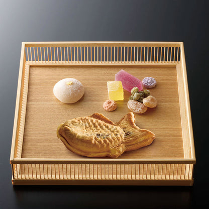 【取り寄せ商品】白竹千筋盛器・正角