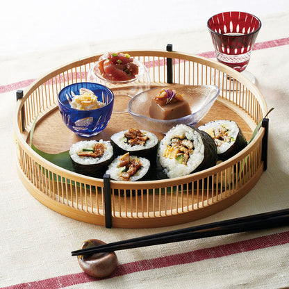 【取り寄せ商品】白竹千筋盛器・丸