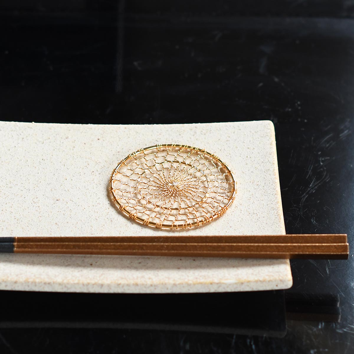 【クリックポスト便可】【メール便可】【取り寄せ商品】用美 YOUBI 金州 ゴールド仕上 4サイズ（足なし、3寸、3.5寸、4寸）