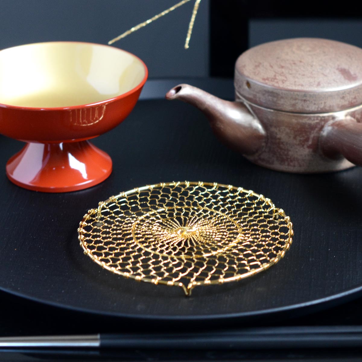 【クリックポスト便可】【メール便可】【取り寄せ商品】用美 YOUBI 金州 ゴールド仕上 4サイズ（足なし、3寸、3.5寸、4寸）