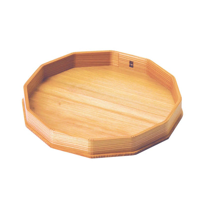 【取り寄せ商品】木曽杉・十二角皿 八寸 （EXP塗装加工） 38102