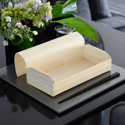 新すだれ弁当 無地 大 紐付 ２色 38558 17-091-05