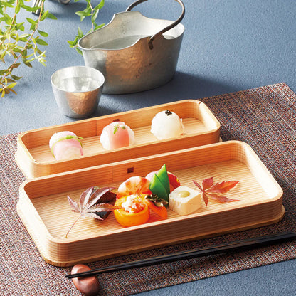 【取り寄せ商品】木曾杉・長方皿（ESP塗装加工）