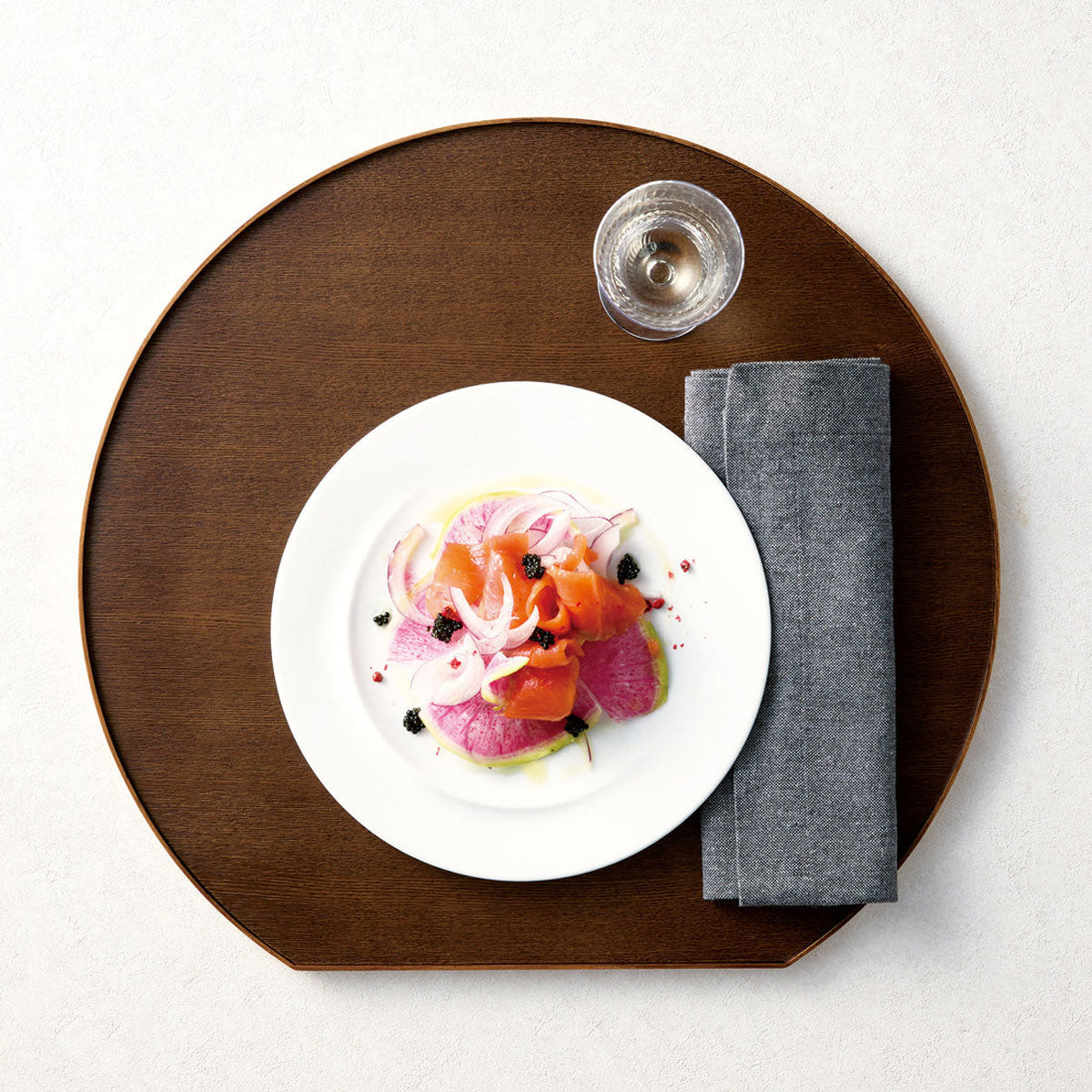 タモ薄型両面盆 半月