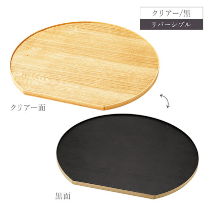 タモ薄型両面盆 半月