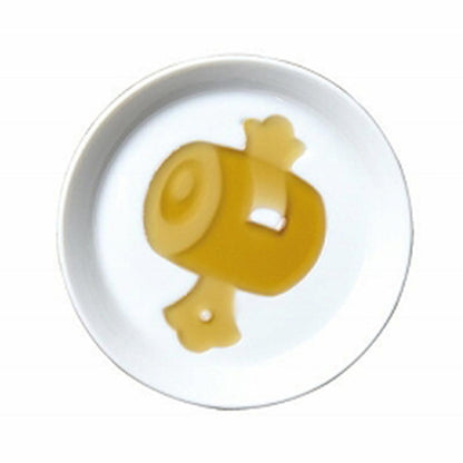 縁起紋醤油皿 白磁