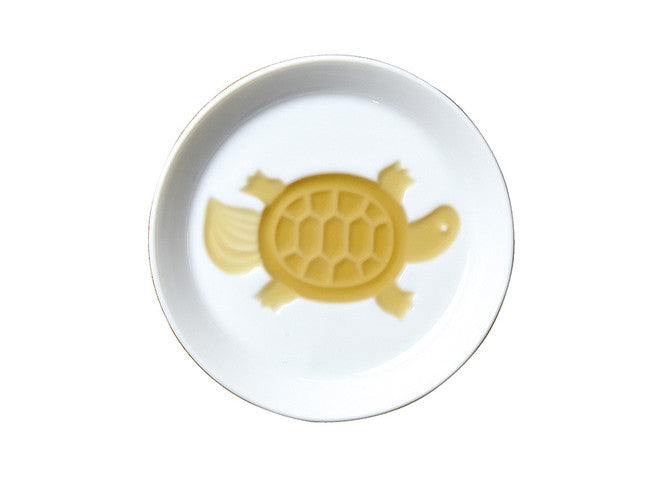 縁起紋醤油皿 白磁